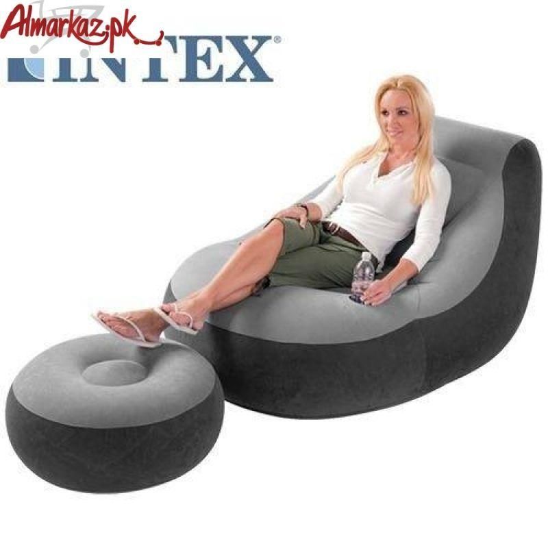 Intex 68564 Ultra Lounge Inflatable Relaxing Single Air Chair Sofa Throughout Intex Inflatable Sofas (Photo 14 of 20)