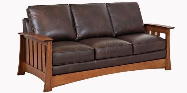 Leather Craftsman Mission Style Queen Sleep Sofa | Club Furniture Within Sleeper Sofas (View 8 of 20)