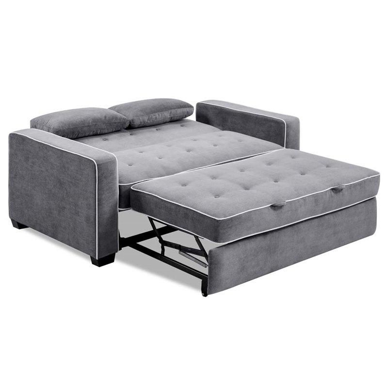 Lifestyle Solutions Monroe Convertible Queen Sofa In Gray – Sa Inside Convertible Queen Sofas (Photo 1 of 20)