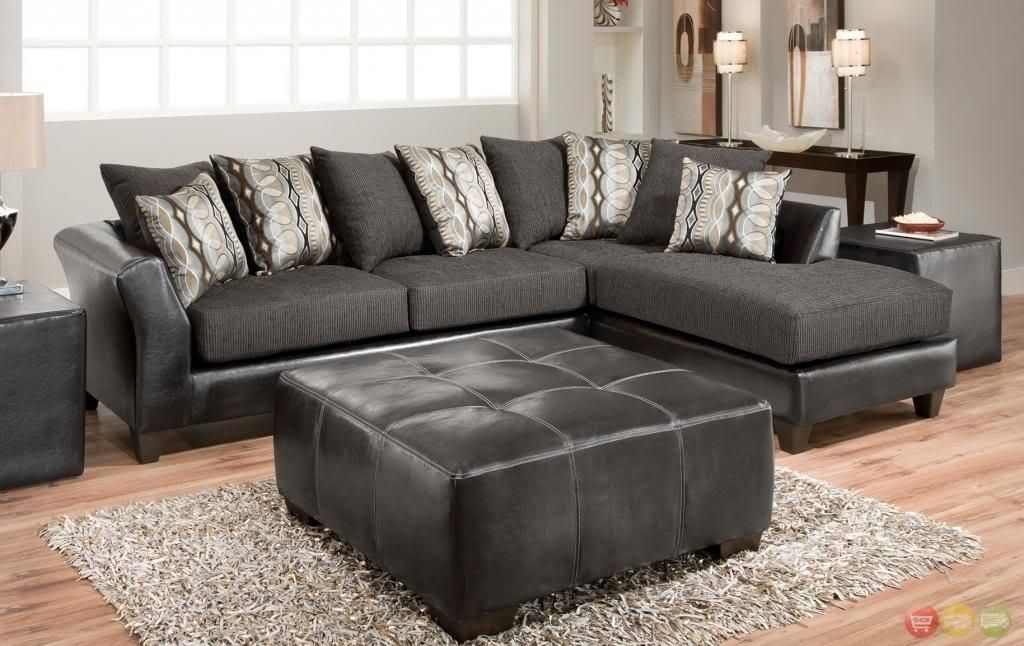 Living Room Stylish Black Leather Chaise Lounge Chair Couch Within Black Leather Chaise Sofas (Photo 10 of 20)