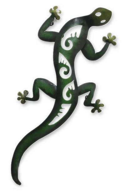 Lizard Wall Sculpture Metal Art Handmade In Mexico – Mexican Gecko In Mexican Metal Wall Art (View 20 of 20)