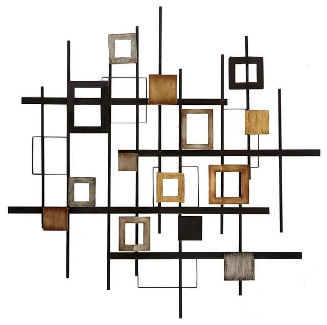 Metal Abstract Wall Decor – Contemporary – Wall Sculptures – Intended For Metal Abstract Wall Art (Photo 1 of 20)