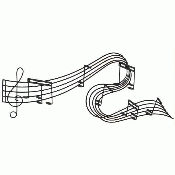 Metal Music Notes Wall Decor – Variations Imports, Inc Within Metal Music Notes Wall Art (View 11 of 20)