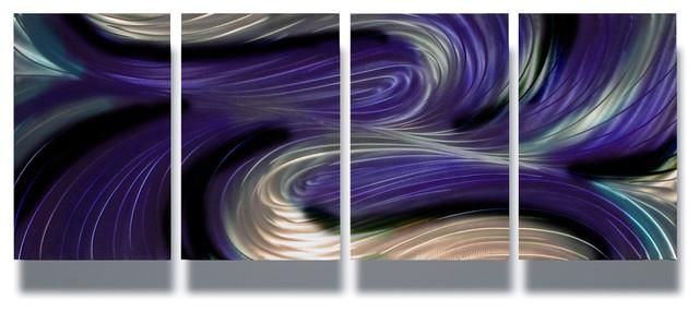Metal Wall Art Decor Abstract Contemporary Modern Sculpture  Echo Within Purple Abstract Wall Art (View 14 of 20)