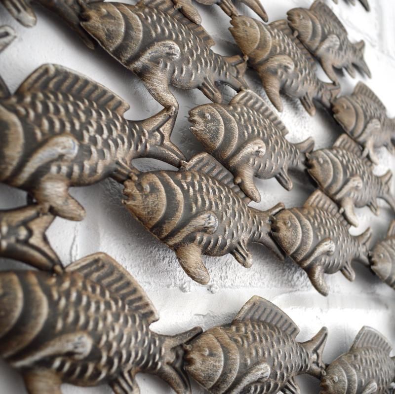 Metal Wall Art – Shoal Of Fish – Coastalhome.co.uk: With Regard To Fish Shoal Metal Wall Art (Photo 15 of 20)