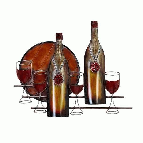 Metal Wine Themed Wall Art – Variations Imports, Inc. : Variations With Regard To Wine Theme Wall Art (Photo 1 of 20)