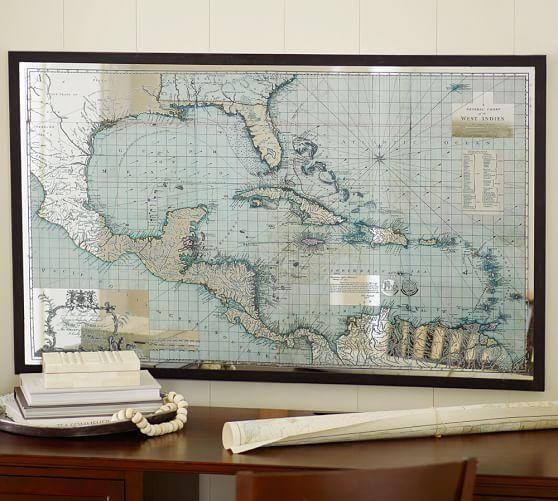 Mirror Map Wall Art | Pottery Barn Pertaining To Map Wall Art (View 12 of 20)