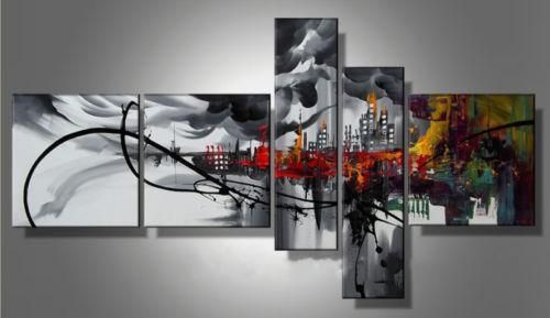Modern Abstract Huge Wall Art Oil Painting On Canvas | Ebay In Huge Wall Art (Photo 14 of 20)