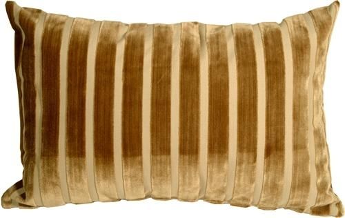 Monroe Velvet Stripes 16X24 Gold Throw Pillow From Pillow Decor Within Gold Sofa Pillows (View 2 of 20)