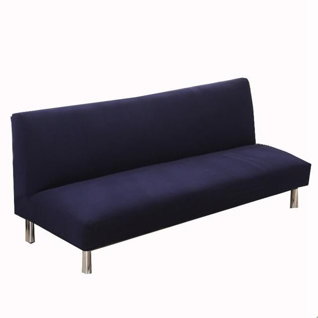 Navy Blue Armless Couch Sofa Slipcovers For Home Decoration Within Armless Sofa Slipcovers (Photo 13 of 20)