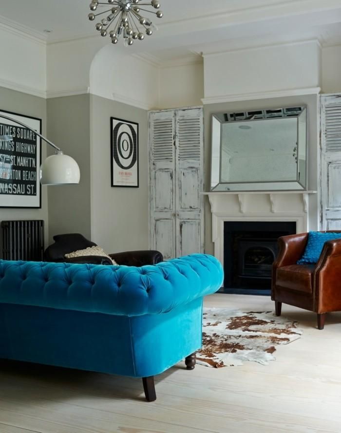 Navy Blue Sofa E1428647126319 For Designs – Home And Interior Regarding Blue And White Sofas (View 17 of 20)