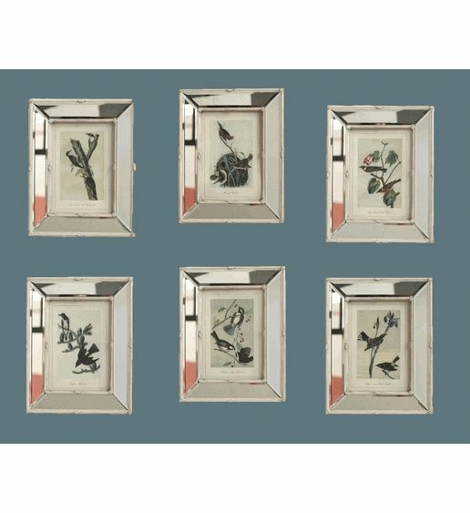 Of 6 Bird Wall Art Printstwo's Company – Organize With Mirrored Frame Wall Art (Photo 5 of 20)