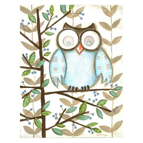 One Blue Owl Framed Print And Artwork In Decor : All Artwork At With Regard To Owl Framed Wall Art (View 10 of 20)