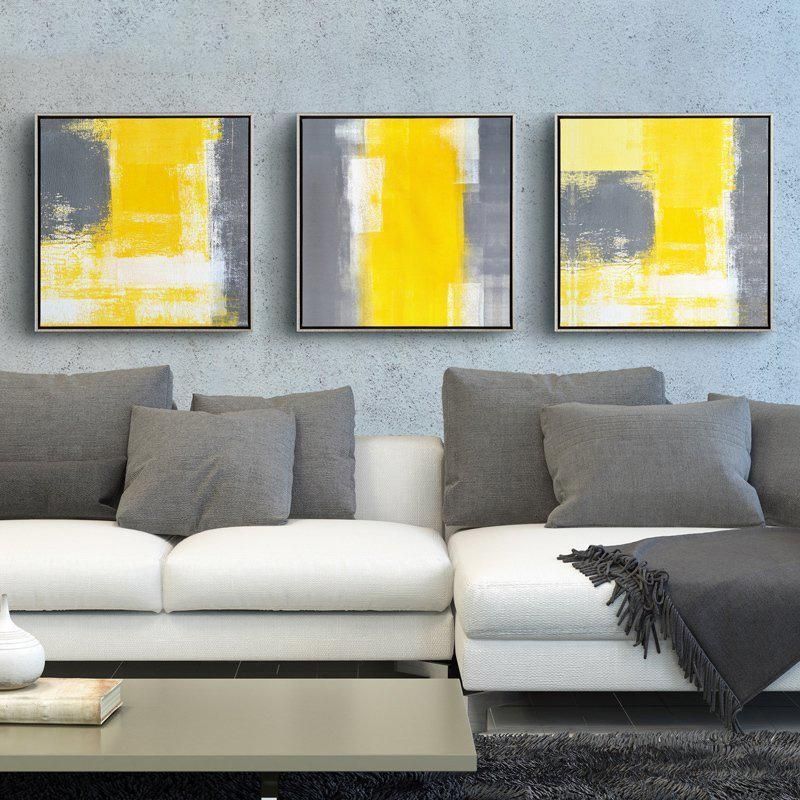 Online Get Cheap Grey Yellow Wall Art  Aliexpress | Alibaba Group Regarding Yellow And Grey Wall Art (View 16 of 20)