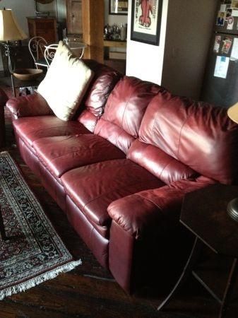 Philadelphia: Berkline Reclining (Dark Red) Leather Sofa Set $775 With Regard To Berkline Sofas (View 20 of 20)