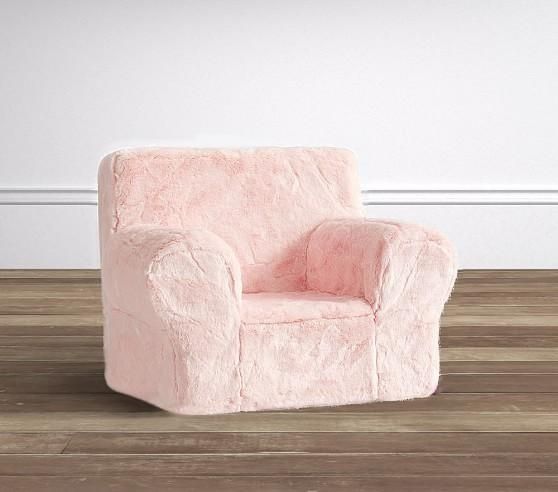 Pink Faux Fur Anywhere Chair® Slipcover Only | Pottery Barn Kids Pertaining To Pottery Barn Chair Slipcovers (Photo 19 of 20)