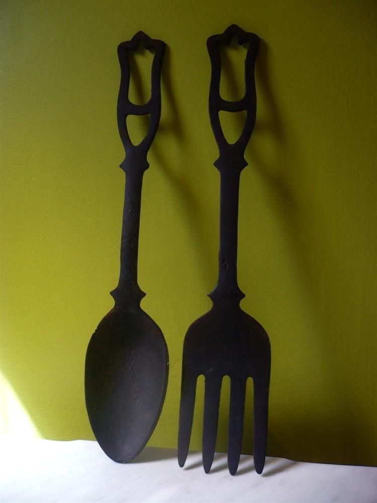 Placed Giant Spoon And Fork Wall Decor — Home Design Stylinghome In Oversized Cutlery Wall Art (Photo 14 of 20)