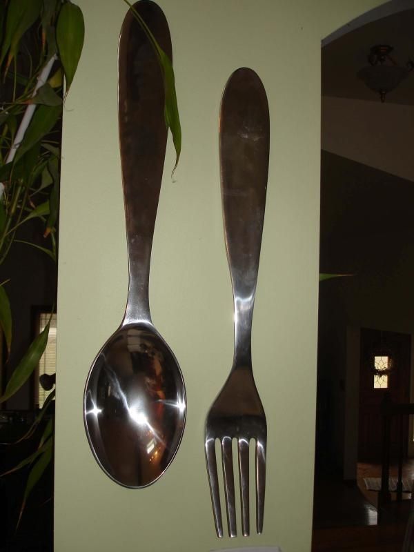 Placed Giant Spoon And Fork Wall Decor — Home Design Stylinghome Regarding Big Spoon And Fork Decors (View 17 of 20)