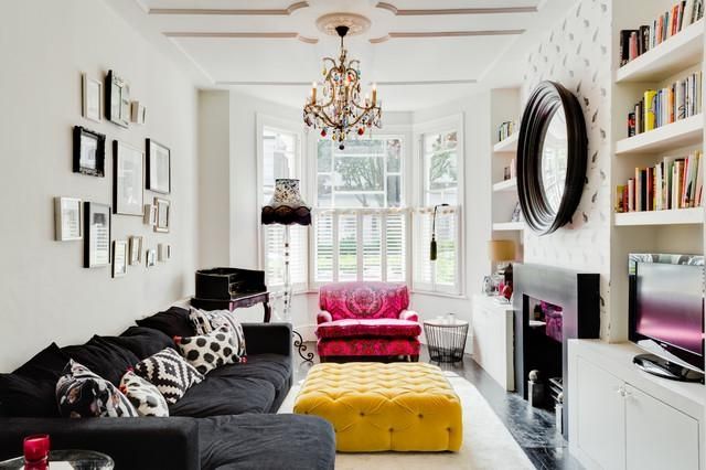 Queens Park House – Contemporary – Living Room – London  Honey Intended For Black Sofas For Living Room (View 18 of 20)