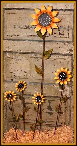 Round Top Collection Fall Sunflower Metal Yard Art – In The Wind Inside Metal Sunflower Yard Art (View 11 of 20)