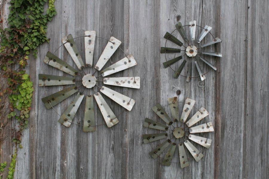 Rustic Metal Farm Country Windmill Wall Art Barn Decor Intended For Country Metal Wall Art (View 3 of 20)