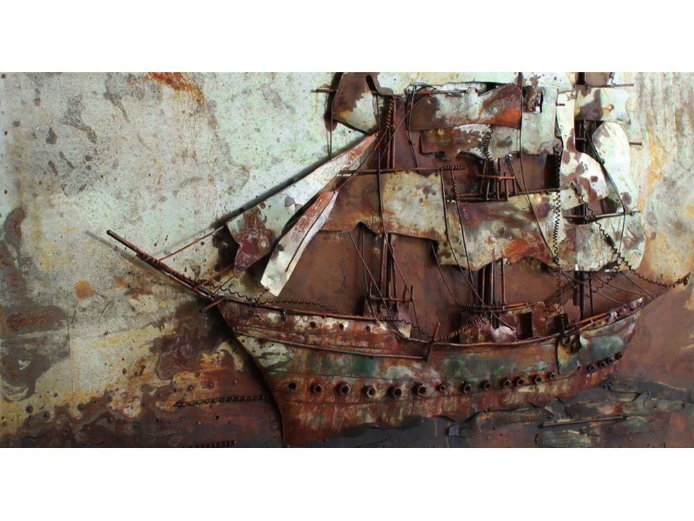 Sailing Ship Metal Painting | Sail Boat Wall Art In Boat Wall Art (View 17 of 20)