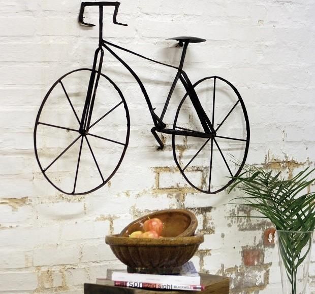 Scrap Metal Bicycle Wall Art Sculpture | Antique Farmhouse With Regard To Bicycle Metal Wall Art (Photo 3 of 20)