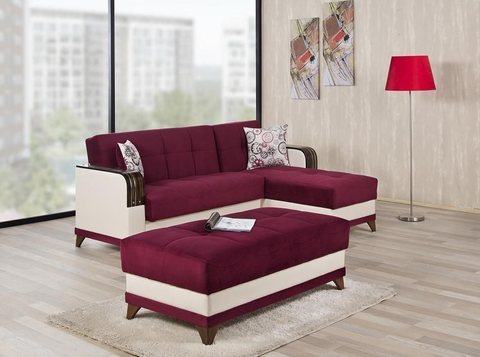 Sectional Sofa Bed Almira Golf Burgundycasamode Within Burgundy Sectional Sofas (View 20 of 20)