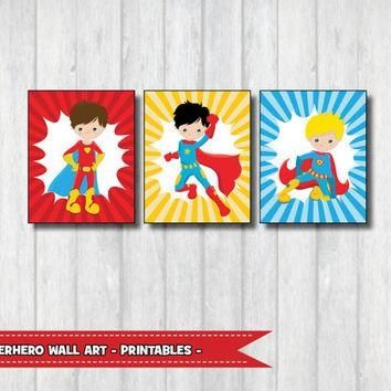 Shop Kids Superhero Art On Wanelo Pertaining To Superhero Wall Art For Kids (View 7 of 20)