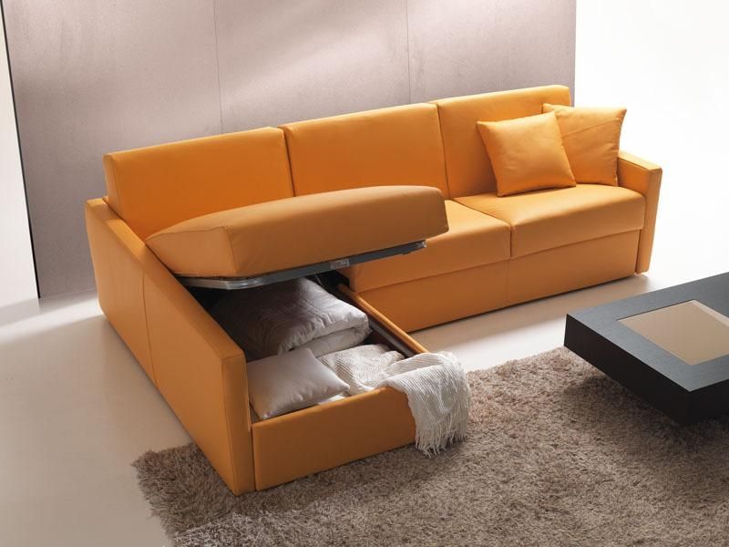 Sofa Bed With Storage And Peninsula, For Apartment | Idfdesign Intended For Sofa Beds With Storage Chaise (View 18 of 20)