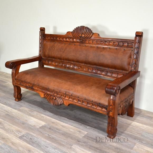Spanish Benches, Custom Made Sofas, Rustic Wood Benches  Demejico In Bedroom Bench Sofas (Photo 9 of 20)