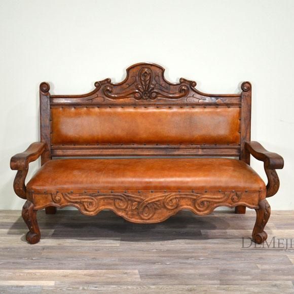 Spanish Benches, Custom Made Sofas, Rustic Wood Benches  Demejico With Regard To Colonial Sofas (View 6 of 20)