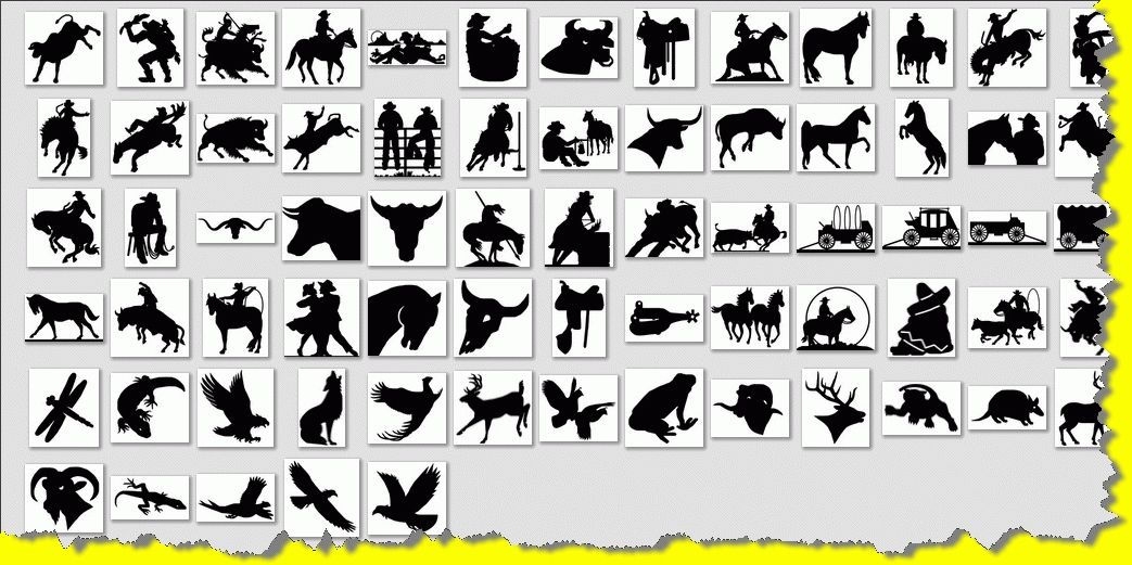 Steel Art Designs Patterns Intended For Western Metal Art Silhouettes (Photo 10 of 20)