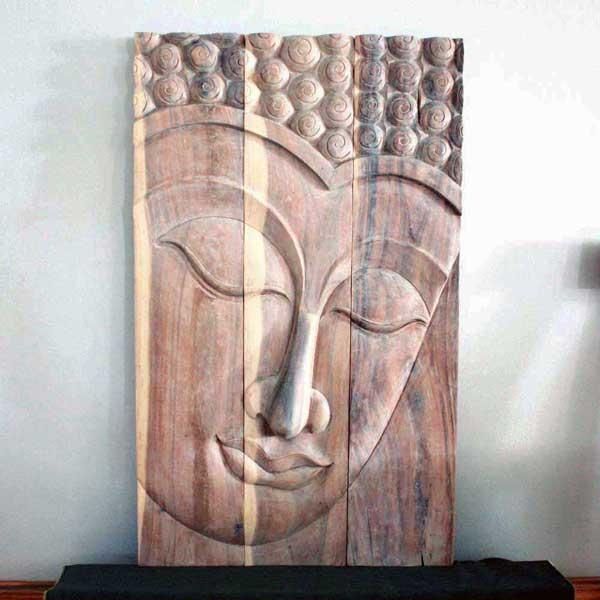 Thai Decor Wall Art, Buddha Wood Panels Beautiful Thai Wall Decor (View 9 of 20)