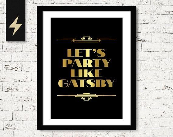 The Great Gatsby Poster. Roaring 20S Decor. Great Gatsby Wall With Regard To Great Gatsby Wall Art (Photo 10 of 20)