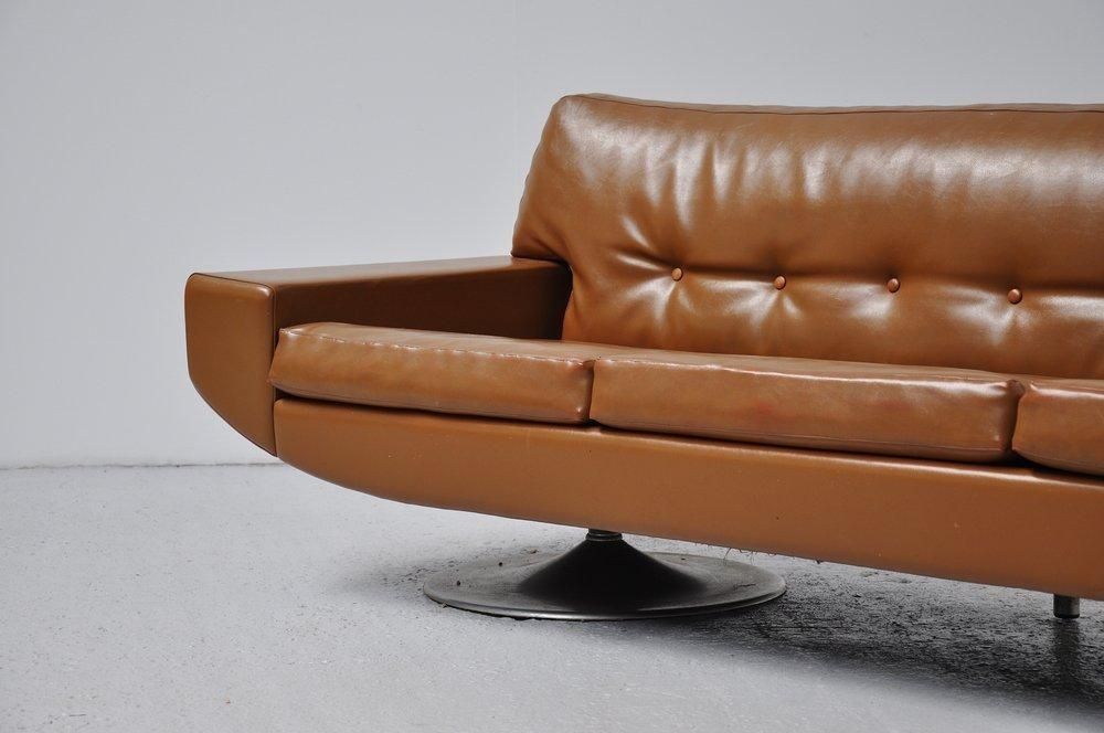 Topform Camel Colored Leather Sofa With Rosewood Details At 1Stdibs With Regard To Camel Color Sofas (View 18 of 20)