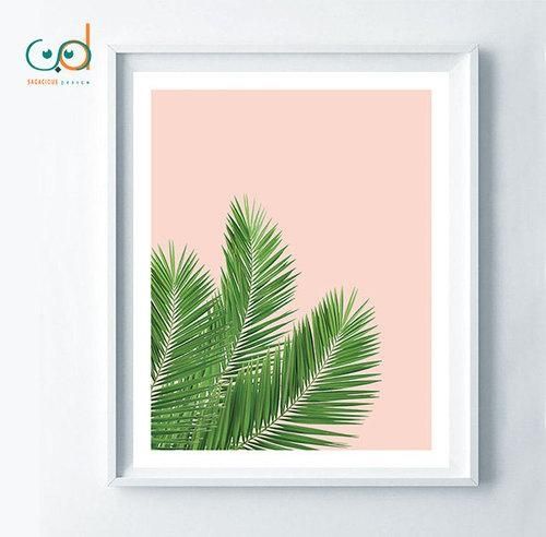 Tropical Print, Palm Leaf Digital, Woman Gift Palm, Home Decor With Regard To Palm Leaf Wall Decor (Photo 1 of 20)