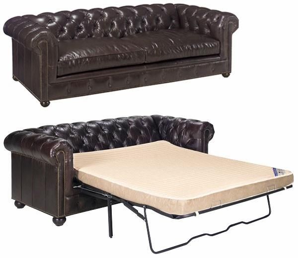 Tufted Leather Chesterfield Sleep Sofa | Club Furniture Pertaining To Tufted Sleeper Sofas (View 9 of 20)
