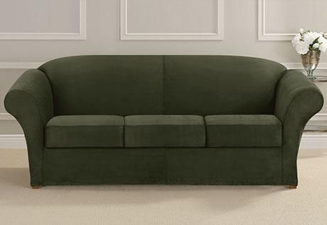 Ultimate Heavyweight Stretch Suede Separate Seat Sofa Slipcovers Intended For Stretch Slipcovers For Sofas (View 15 of 20)