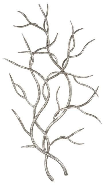 Uttermost Silver Branches Wall Decor Set Of 2 – Contemporary Throughout Uttermost Metal Wall Art (Photo 9 of 20)