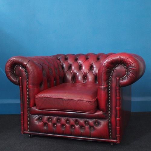 Vintage Leather Chesterfield Chair Oxblood » Unique Vintage Industrial Pertaining To Red Leather Chesterfield Chairs (Photo 16 of 20)