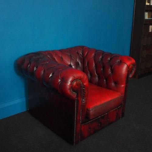 Vintage Leather Chesterfield Chair Oxblood » Unique Vintage Industrial With Red Leather Chesterfield Chairs (Photo 11 of 20)