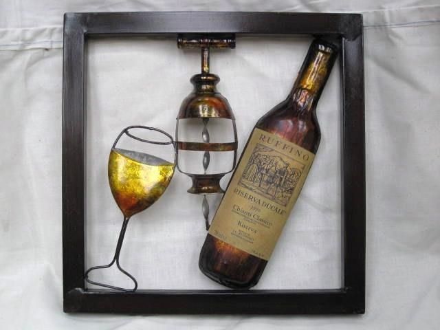 Wall Art Design Ideas: Combination Metal Wine Bottle Wall Art One Pertaining To Wine Theme Wall Art (View 13 of 20)