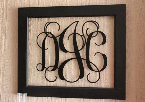 Wall Art Designs: Awesome Designed Framed Monogram Wall Art With Within Framed Monogram Wall Art (Photo 1 of 20)