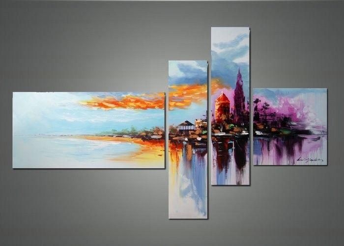 Wall Art. Interesting Multiple Canvas Wall Art: Glamorous Multiple Intended For Cityscape Canvas Wall Art (Photo 11 of 20)