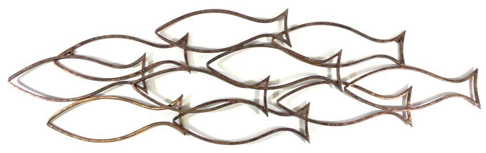 Wall Art – Large Fish Shoal School Outline With Regard To Fish Shoal Wall Art (View 14 of 20)