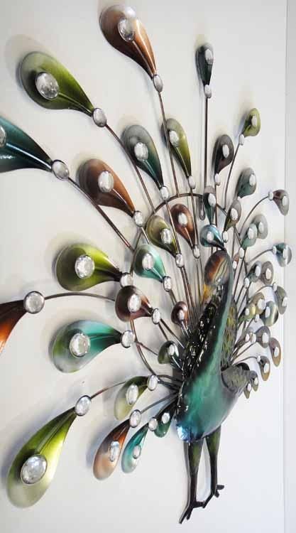 Wall Art – Metal Wall Art Picture – Jewel Peacock Bird Spray | Ebay Intended For Peacock Metal Wall Art (View 12 of 20)