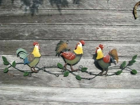 Wall Art ~ Rooster Kitchen Metal Wall Art Rooster Wall Art With Regard To Country Metal Wall Art (View 9 of 20)