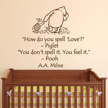 Wall Decals Nursery Winnie The Pooh How From Fabwalldecals On Regarding Winnie The Pooh Wall Art For Nursery (Photo 5 of 20)