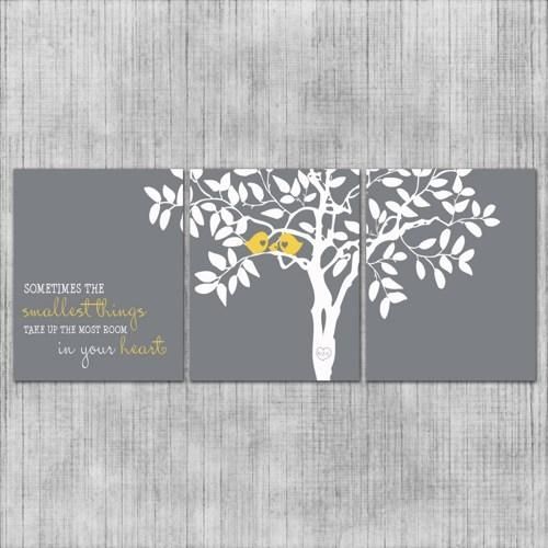 Wall. Gray And Yellow Wall Art – Home Interior Design For Yellow And Grey Wall Art (Photo 11 of 20)
